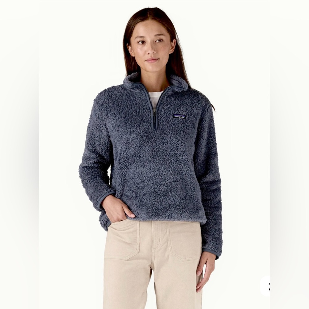 Patagonia Women's Los Gatos 1/4-Zip Fleece in Dark Blue/Grey - Size Small